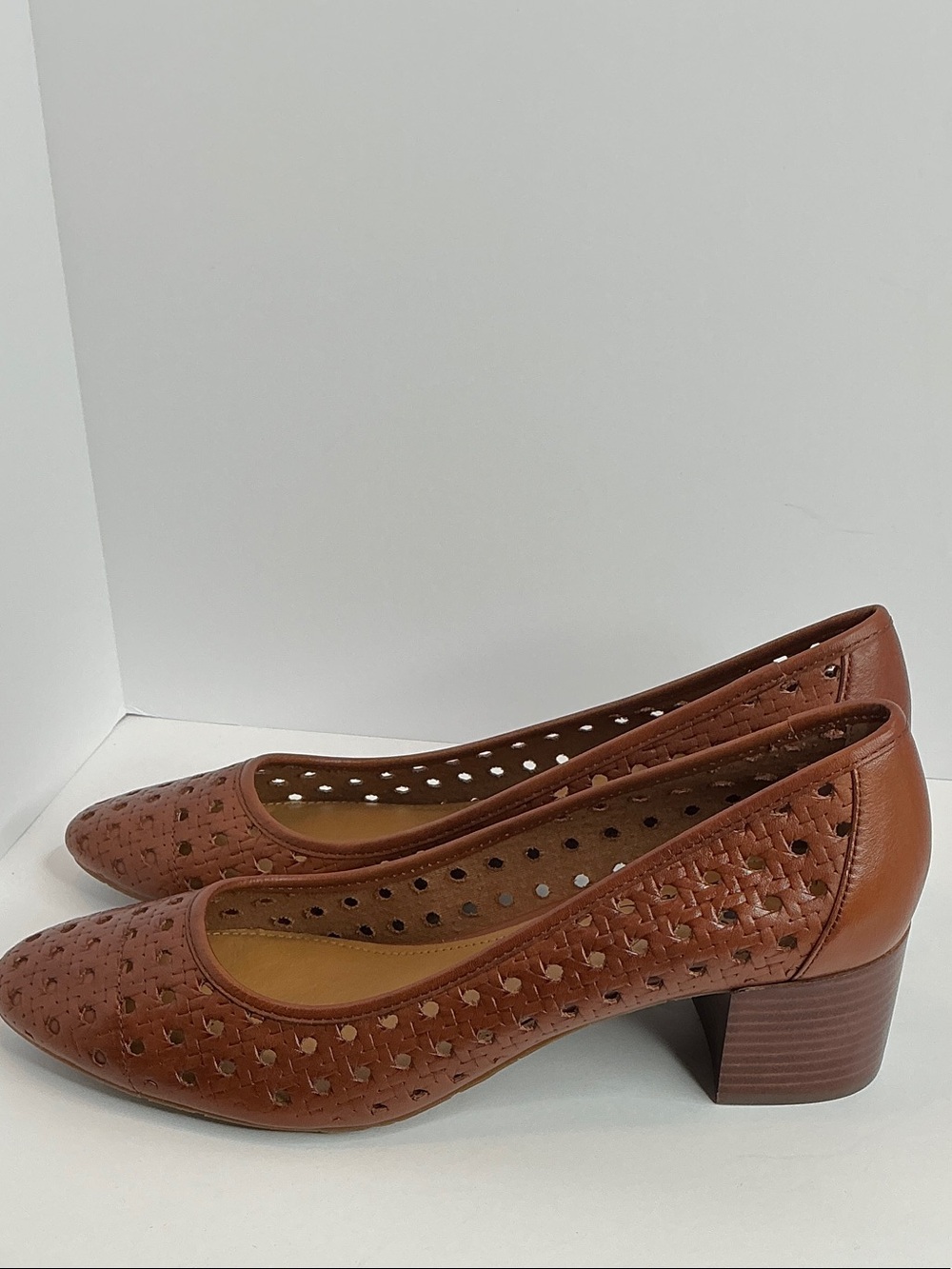 Patricia Nash Brown Woven Leather Pumps size 10 - Picture 3 of 5
